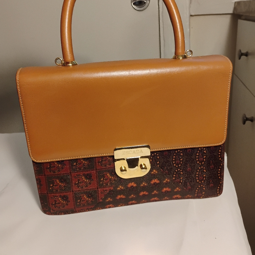 Escada Handbag Leather Vintage Bag